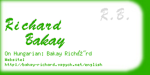 richard bakay business card